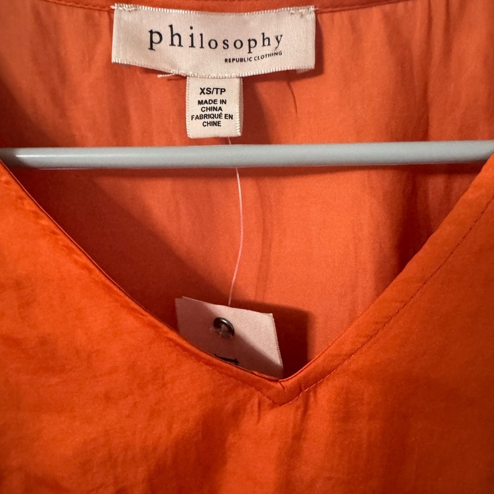 PHILOSOPHY smocked puff sleeve blouse NEW WITH TAGS - Picture 3 of 5